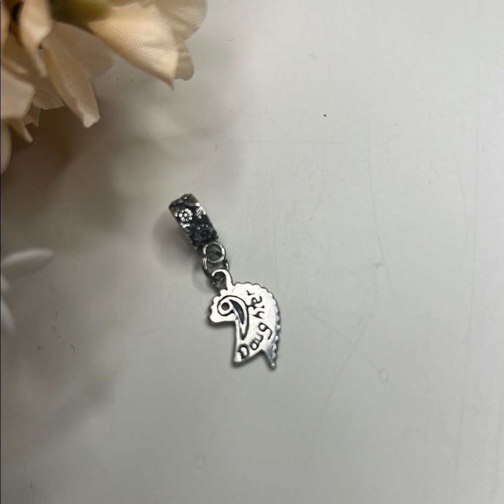 Pandora and Chamilia Compatible Sterling Silver ‘Daughter’ Dangle Charm